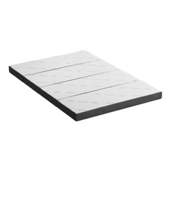 Bamboo Folding Foam Double Mattress in White
