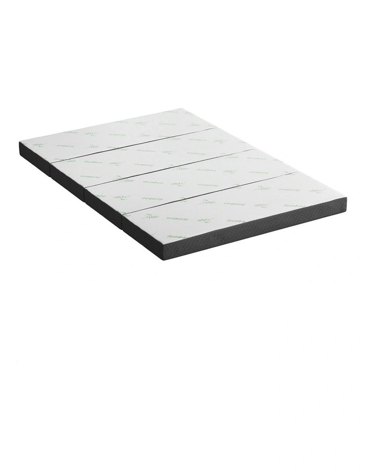Bamboo Folding Foam Double Mattress in White image 1