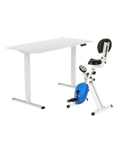Under Desk Folding X-Bike with 120cm in White