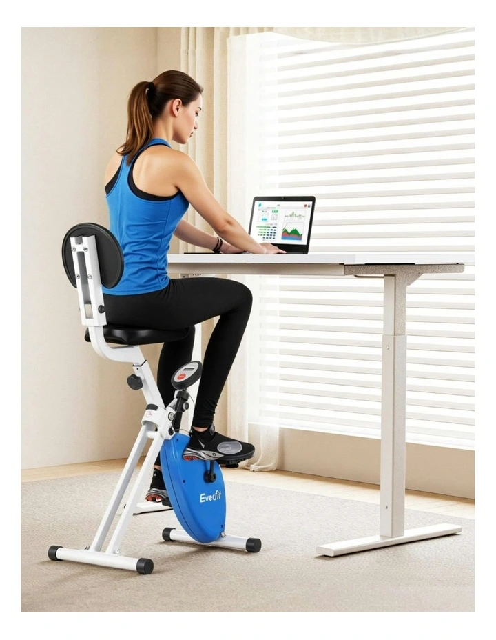 Under Desk Folding X-Bike with 120cm in White image 5