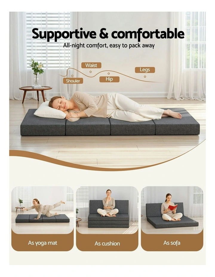 Foldable Foam Portable Mat in Black image 5