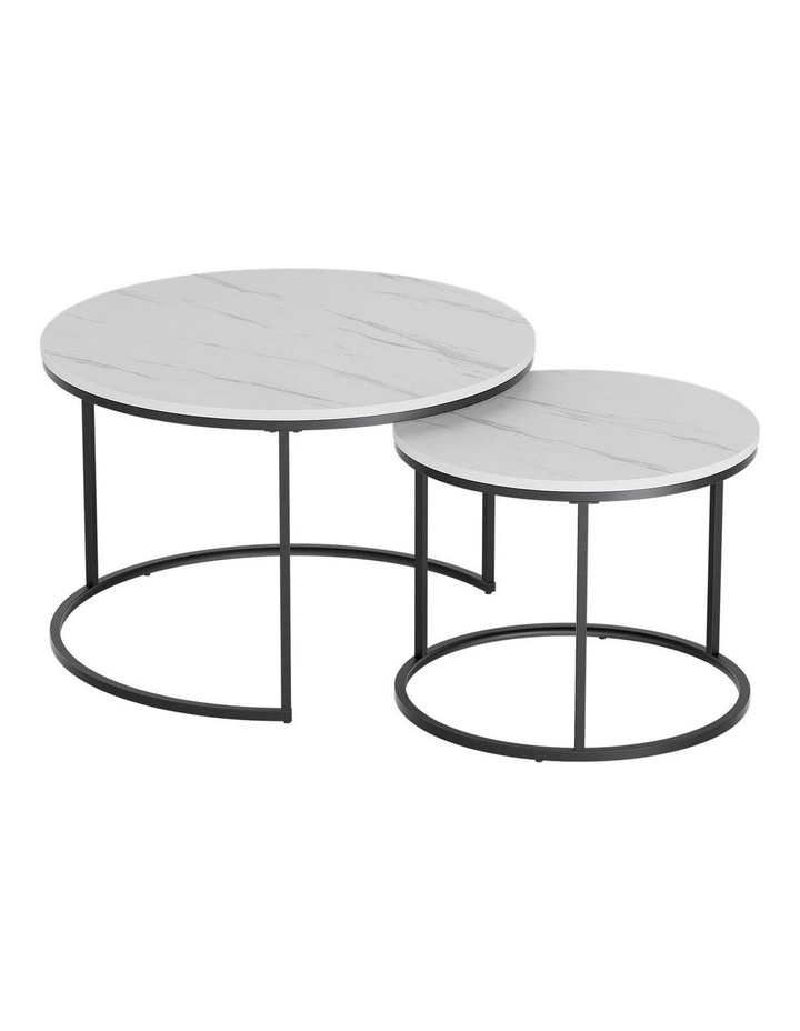 Nesting Coffee Table Set of 2 in Multi image 1