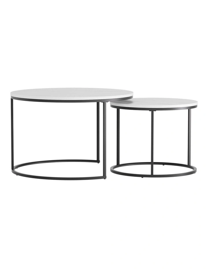 Nesting Coffee Table Set of 2 in Multi image 2