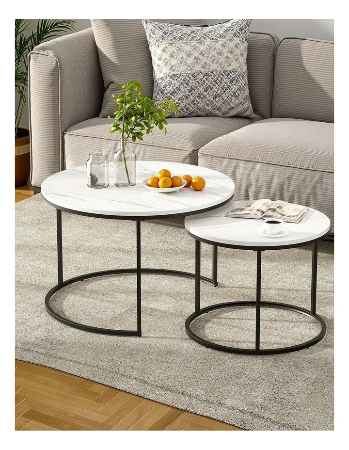 Nesting Coffee Table Set of 2 in Multi image 3
