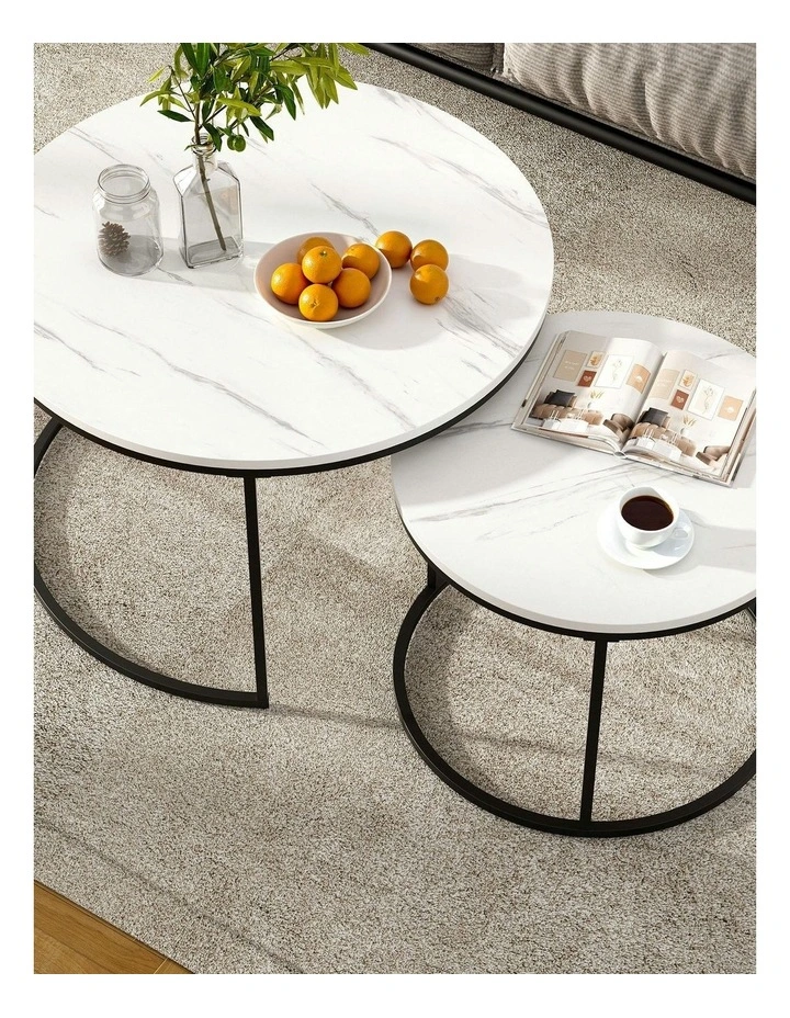 Nesting Coffee Table Set of 2 in Multi image 5