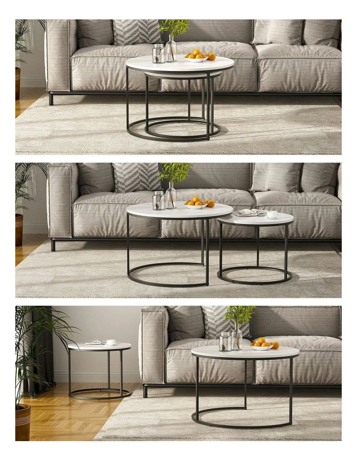 Nesting Coffee Table Set of 2 in Multi image 7