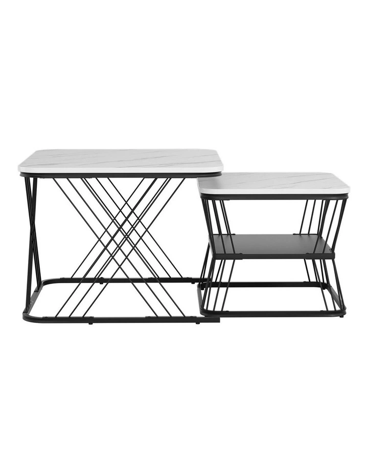 Nesting Coffee Table Set of 2 in Multi image 2