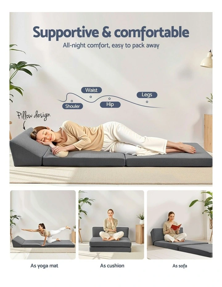 Foldable Mattress Cushion Mat in Black image 5