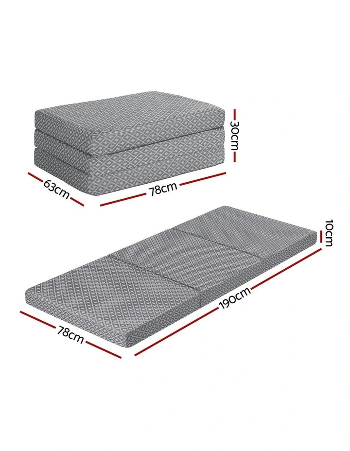 Memory Foam Folding Sofa Bed in Grey image 4