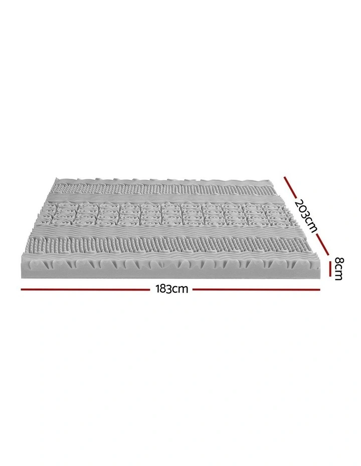 Memory Foam Mattress Topper in Grey image 4