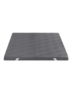 Memory Foam Mattress Topper Gel Dual Layer Foam 8cm in Grey