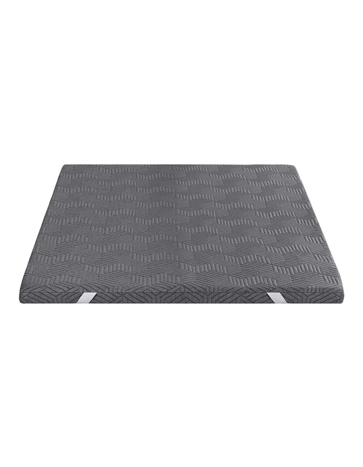 Memory Foam Mattress Topper Gel Dual Layer Foam 8cm in Grey image 1