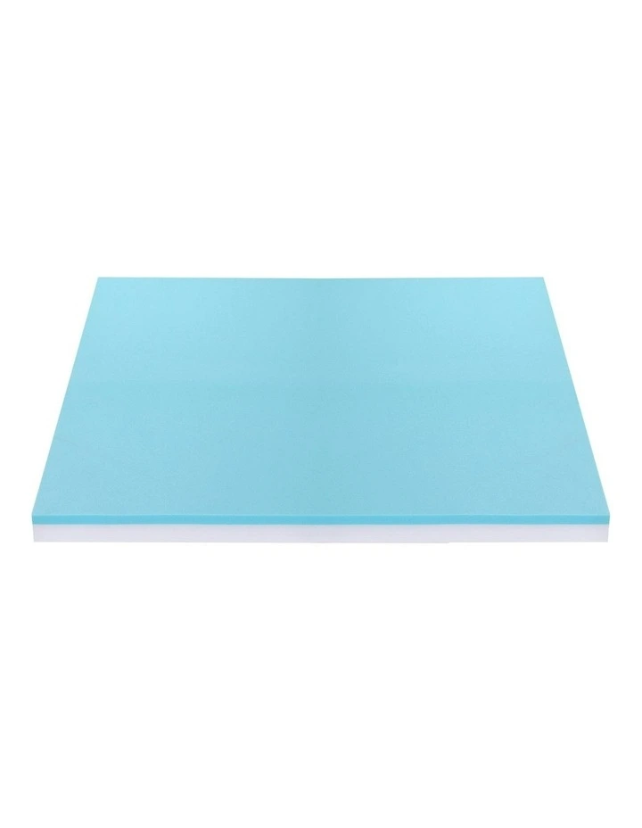 Memory Foam Mattress Topper Gel Dual Layer Foam 8cm in Grey image 2