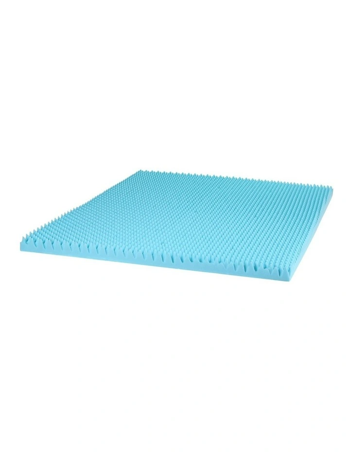 Memory Foam Mattress Double 8cm in Blue image 1