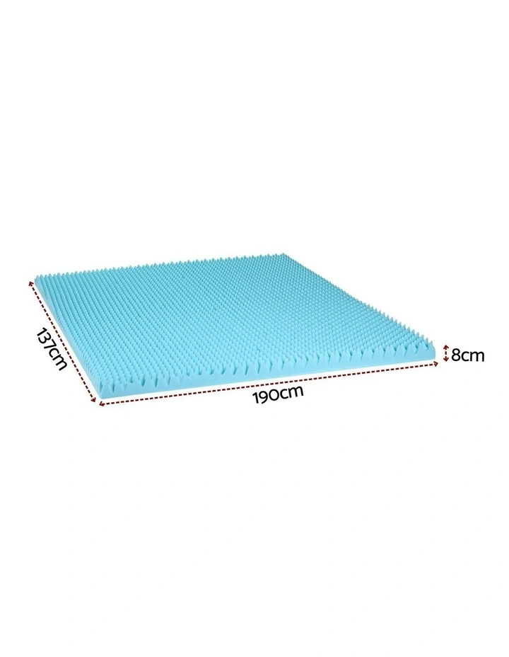 Memory Foam Mattress Double 8cm in Blue image 4