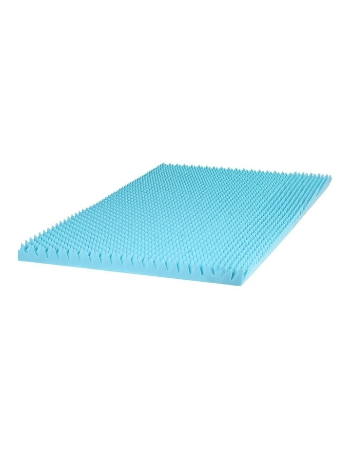 Memory Foam Mattress Topper Gel 8cm in Blue image 1