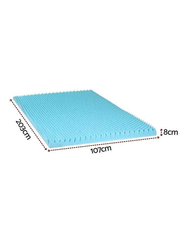 Memory Foam Mattress Topper Gel 8cm in Blue image 4