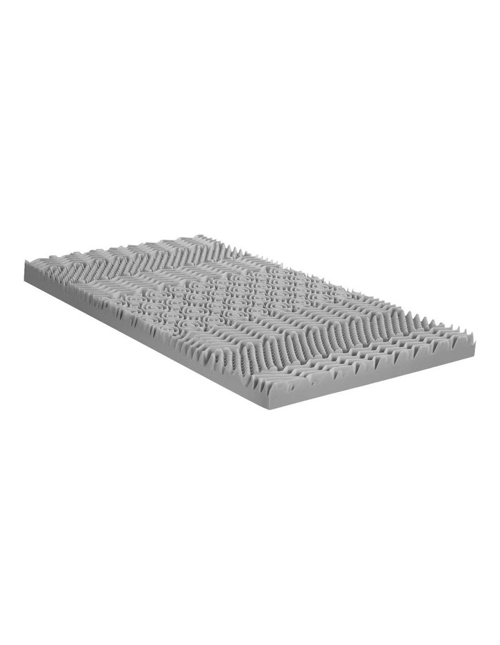 Memory Foam Mattress Topper 7-Zone 8cm in Grey image 1