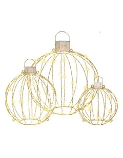 Christmas Lights 320 Led Fairy Light 3pcs Ball Decorations Set