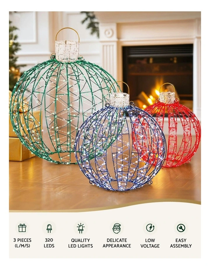Christmas Lights 320 Led Fairy Light 3 Pieces in Multi image 4