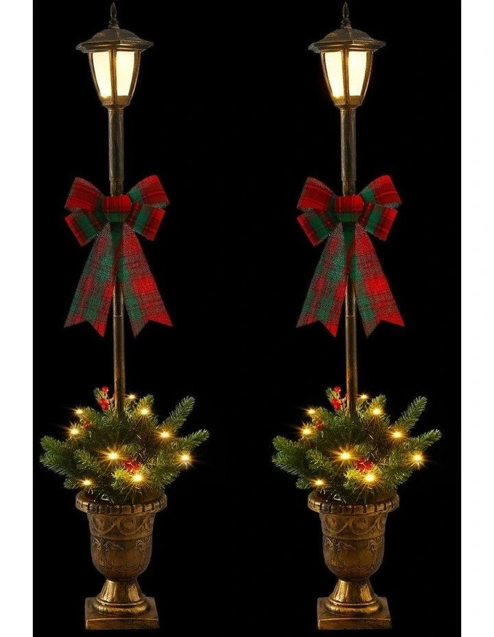 Christmas Lights Lamp Post 50 Led 125cm in Multi image 2