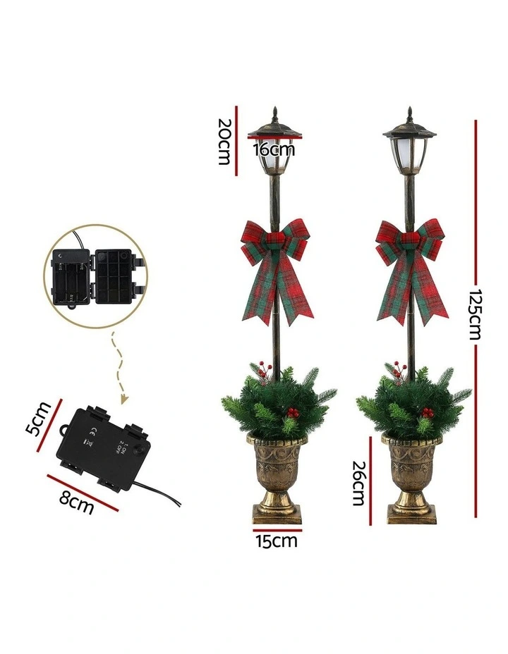 Christmas Lights Lamp Post 50 Led 125cm in Multi image 4