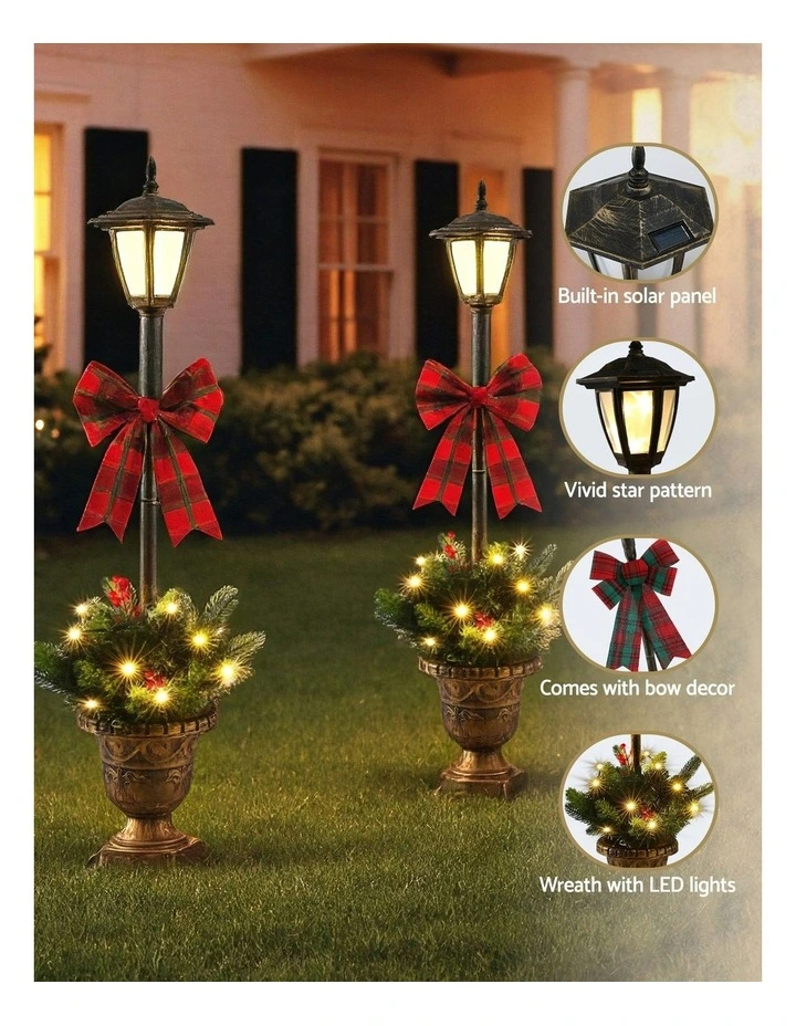 Christmas Lights Lamp Post 50 Led 125cm in Multi image 7