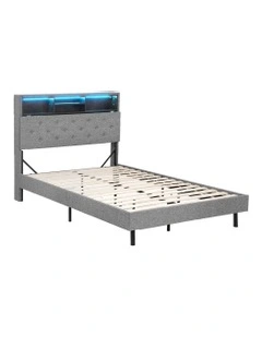 King Single Storage Bed Frame in Grey