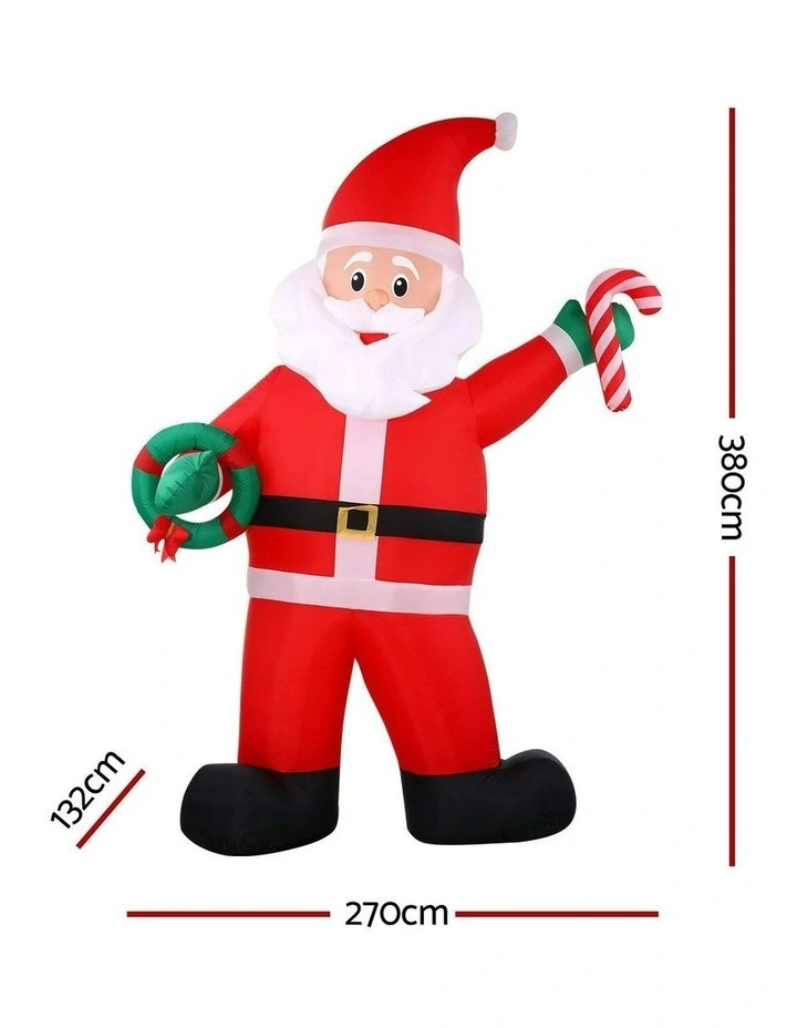 Christmas Inflatable Giant Santa 3.8M Height in Multi image 4