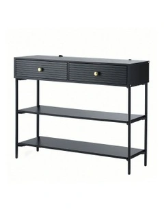 Console Table 3-Tier in Black