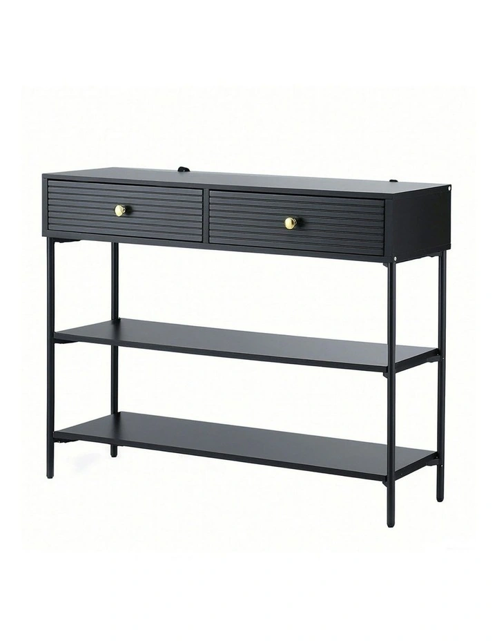 Console Table 3-Tier in Black image 1