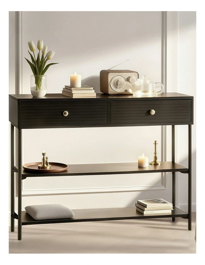 Console Table 3-Tier in Black image 3