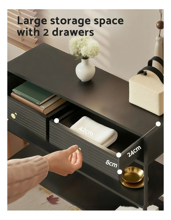 Console Table 3-Tier in Black image 4
