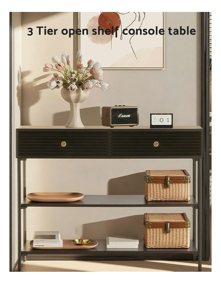Console Table 3-Tier in Black image 5