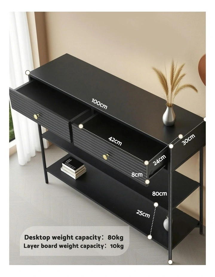 Console Table 3-Tier in Black image 6