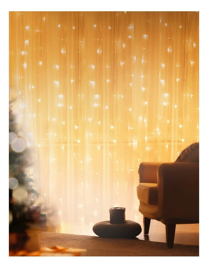 Curtain String Christmas Light in White image 2