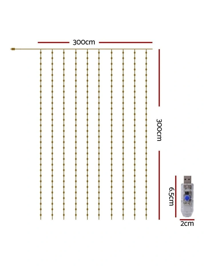 Curtain String Christmas Light in White image 3