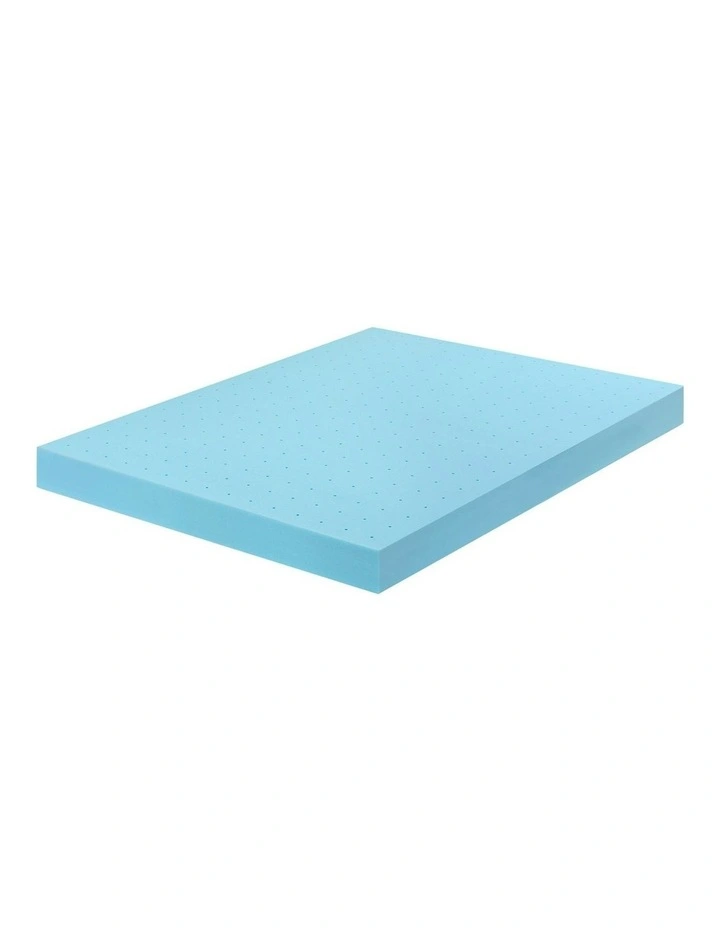 Memory Foam Mattress Topper in Blue image 1