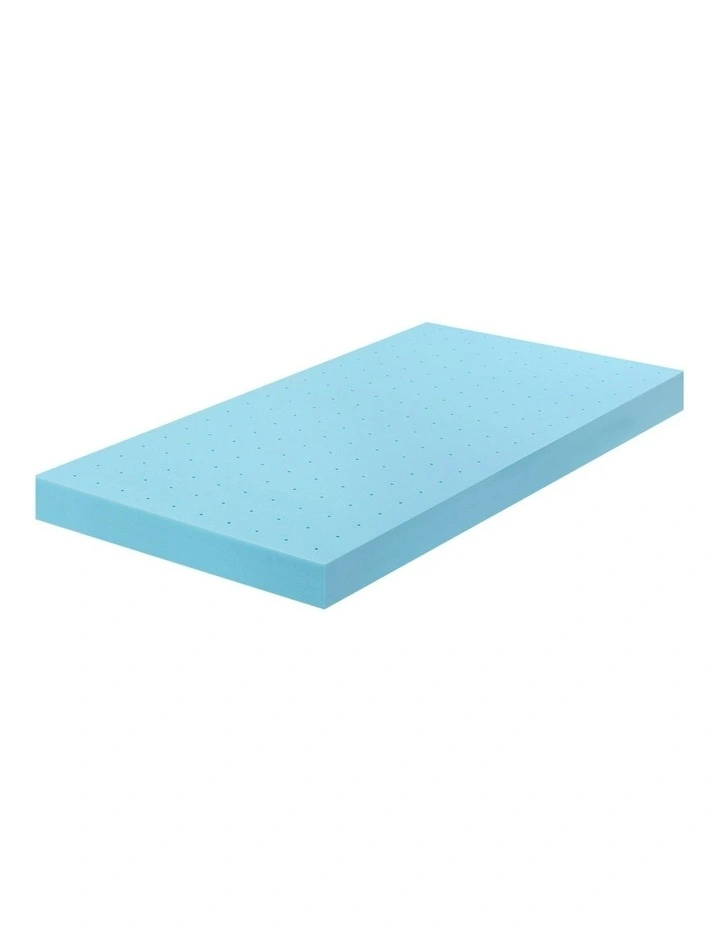 Memory Foam Mattress Topper in Blue image 1
