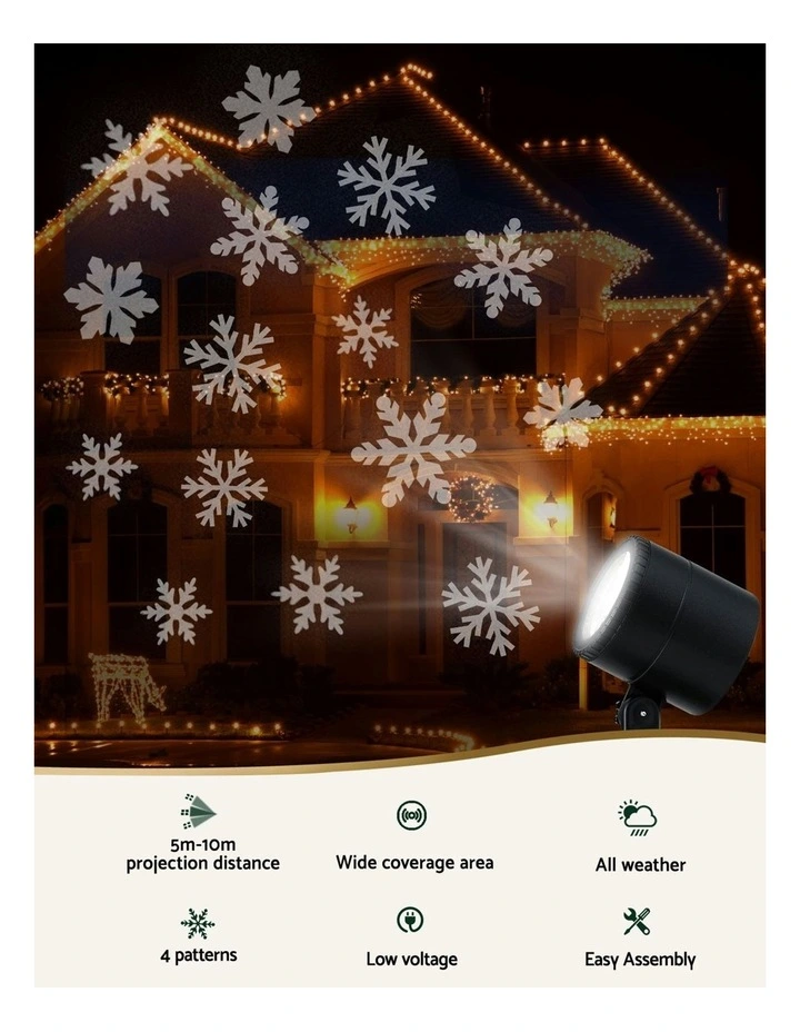 Laser Snowflake Projector Christmas Lights in Black image 5