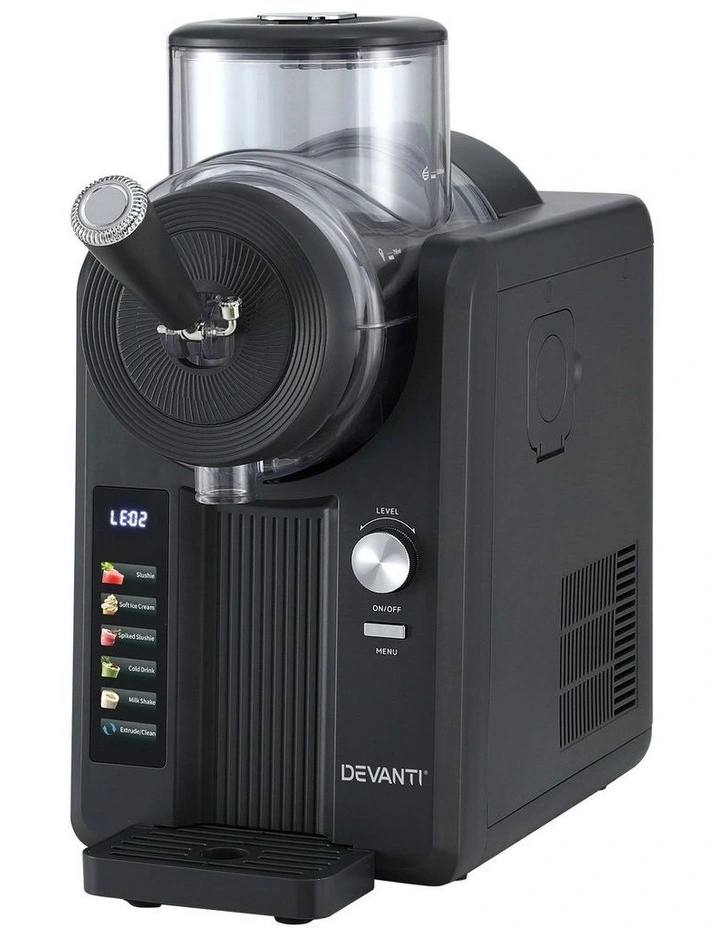 Slushie Machine Ice Cream Maker Frozen Smoothies Milkshakes 2L in Black image 1