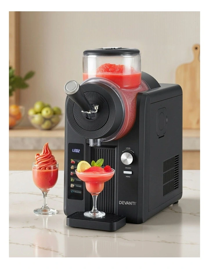 Slushie Machine Ice Cream Maker Frozen Smoothies Milkshakes 2L in Black image 3