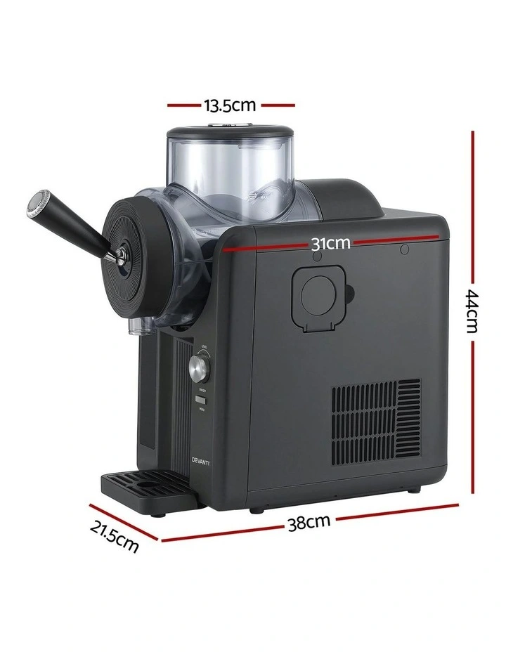 Slushie Machine Ice Cream Maker Frozen Smoothies Milkshakes 2L in Black image 4