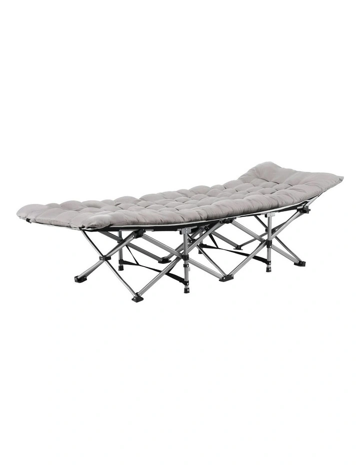 Folding Bed With Mattress 185cm in Grey image 2