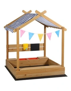 Sandpit Wooden Sandbox Water Basin Toys 146cm