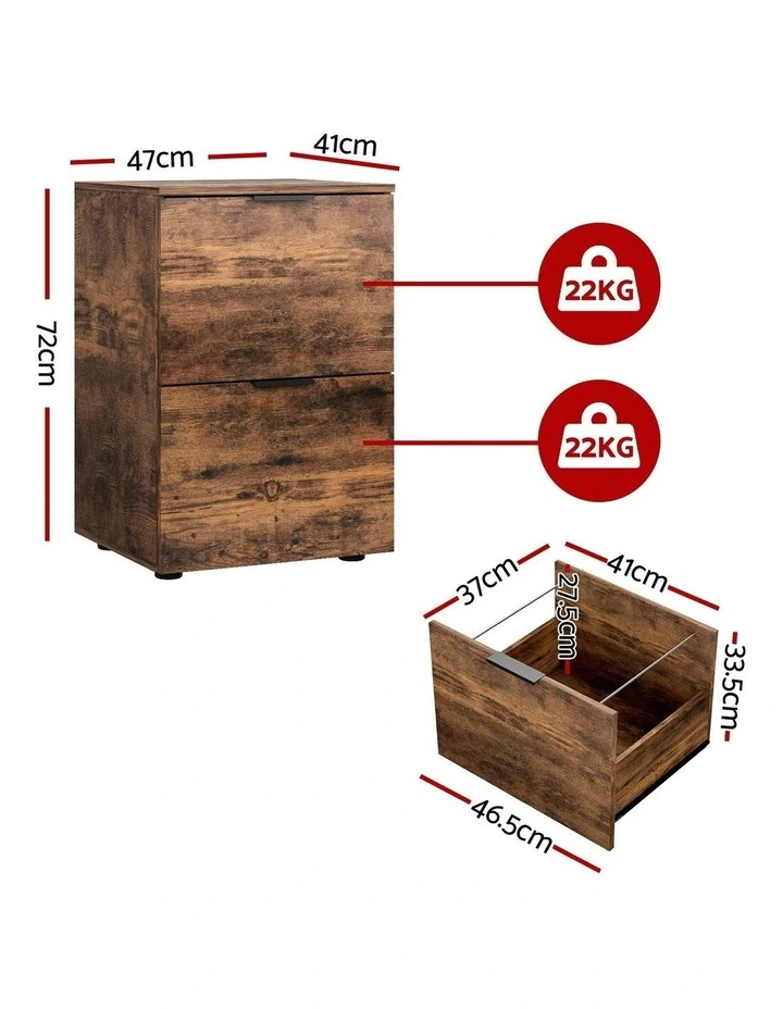 Filing Cabinet in Brown image 4