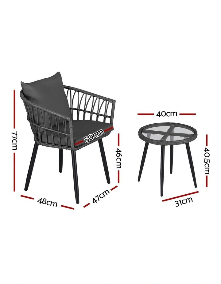 Bistro Lounge Setting in Grey image 4