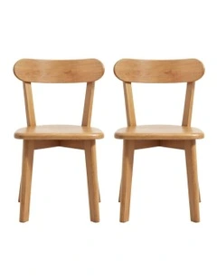 2x Dining Chairs Wooden Kitchen Accent Chair Cafe Lounge Rubber Wood