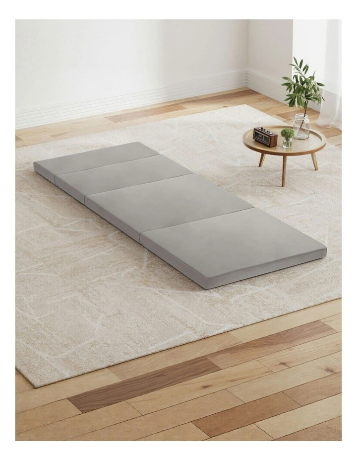 Foldable Mattress Folding Sofa in Grey image 1