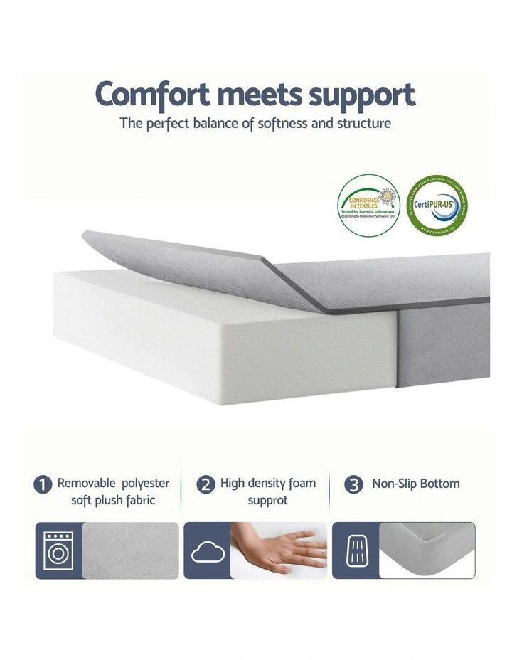 Foldable Mattress Folding Sofa in Grey image 6